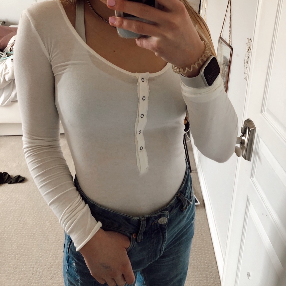 Free People Long Sleeve Body Suit